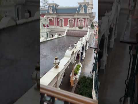 Disneyland Disney Paris Chessy France thunderstorm rain 2024