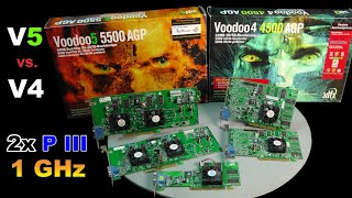 3dfx Voodoo 5 vs. Voodoo 4 on Intel Dual Pentium 3 with RDRAM - RETRO Hardware