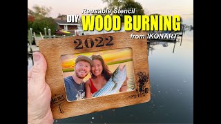 DIY Reusable Stencil Wood Burning from Ikonart