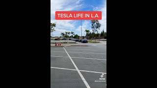 Tesla life in L.A. 🔌🔋🚗 #tesla #shorts #shortsvideo