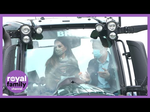 Prince William and Kate Drive a Tractor During Farm Visit!