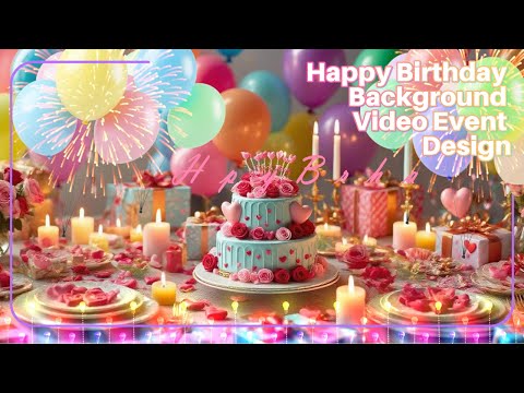 Happy Birthday Background Video Birthday Ambience /Birthday Display Event Design 1hour No music