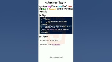 Anchor Tags | HTML #coding #shorts #html