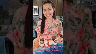 #HealthySnacks #PopsicleRecipe #Strawberry #Yogurt #EasyRecipes #DessertTime #HomemadeTreats