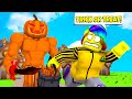 DON'T GET CAUGHT BY THE BOSS!! I went Tricking or Treating.. (Roblox)