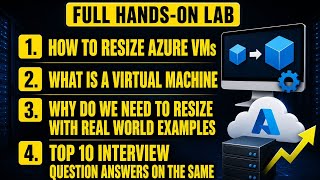 Real Lab Practice Video on How to Resize the Azure VMs l Why and When with real world examples 