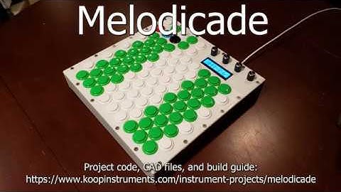 Melodicade - A DIY 4.5 octave MIDI keyboard using arcade push-buttons in the Wicki-Hayden layout.