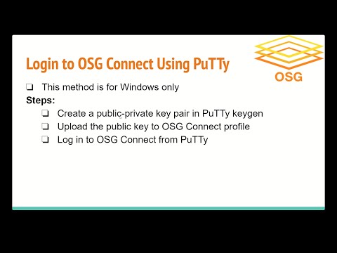 Creating Keys and Logging Into OSG Connect with PuTTY and PuTTYgen (Windows)