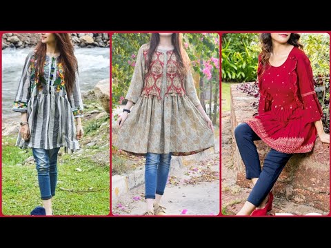 Latest Winter Short Frock And Kurti Designs With Jeans | Winter Tops And Shirts For Girls 2020-21