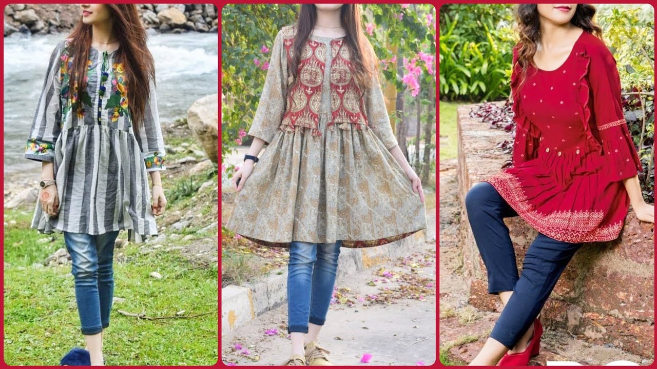Casual short kurti | Stylish kurtis design, Long kurti designs, Casual  college outfits