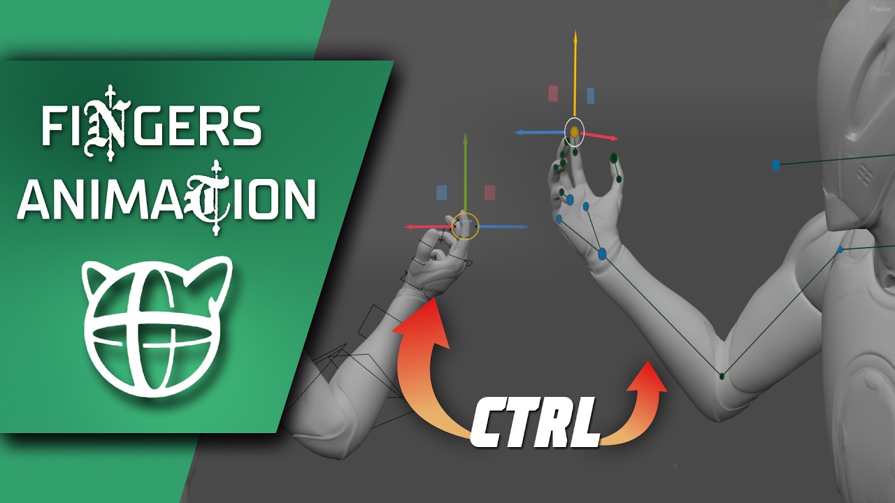 Анимация рук и пальцев в Cascadeur