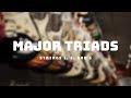 Major Triads for Guitar Strings 1,2, and 3