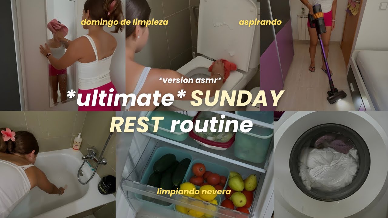 SUNDAY RESET ROUTINE | *asmr* limpieza profunda, organización
