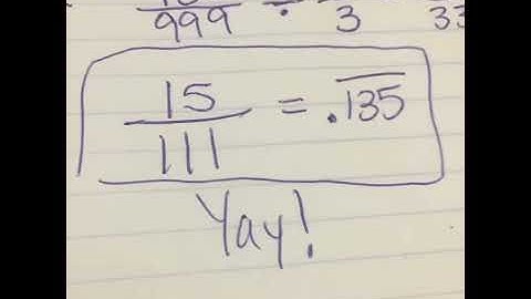 Turning repeating decimals into fractions