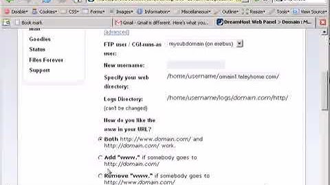 TUTORIAL - Add sub domain at DreamHost