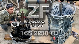 ZF 16S 2230 TD gearbox repair. Disassembly. Ремонт КПП ZF 16S 2230 TD. Разборка.