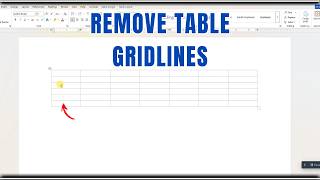 How To Remove Table Gridlines In Word Document