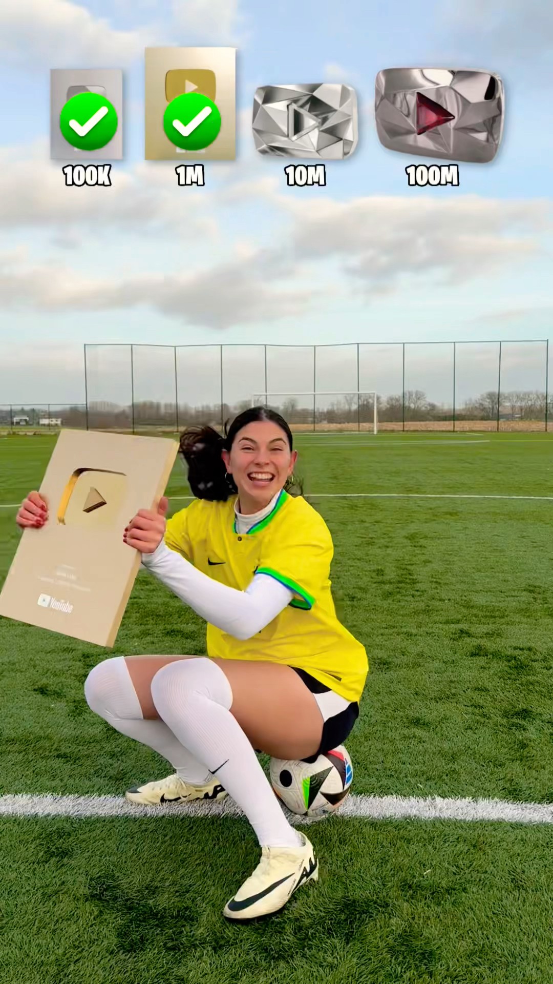 Football With Play Buttons ▶️ #roadto100million