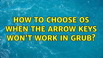 Ubuntu: How to choose OS when the arrow keys won