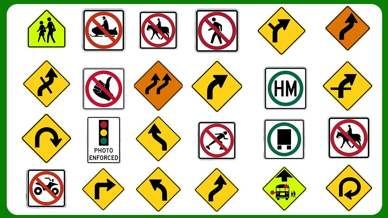 40 Essential US Road Signs Every Driver Must Master 🚗 | Pass the DMV ...