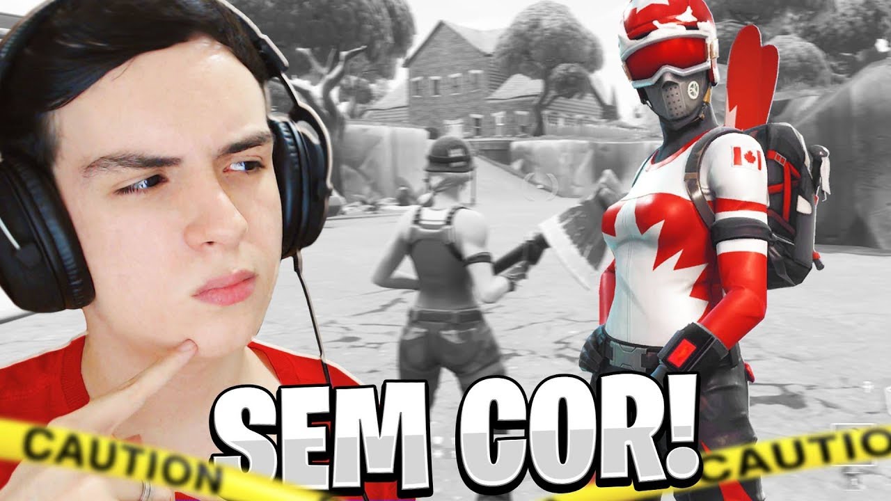 desafio joguei fortnite em preto e branco epico l fortnite - fortnite preto e branco