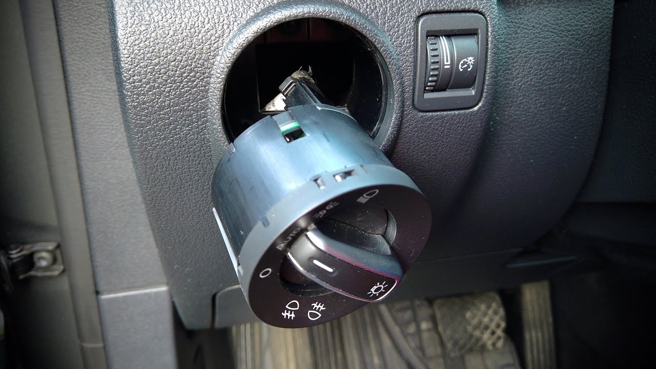 VW Tiguan MK1 (5N) how to remove rotary light switch YouTube