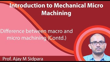 Lecture 21 : Difference between macro and micro machining (Contd.)