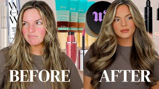 full grwm hair makeup skincare wet to dry tutorial casey holmes