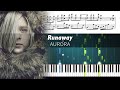 AURORA Runaway Piano Tutorial