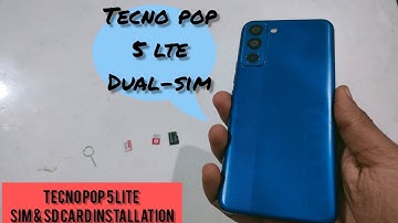 Tecno Pop 5 Lite ; How to install sim & sd card at Tecno pop 5 lit