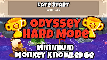 BTD6 Odyssey || Hard Mode Tutorial || Minimum Monkey Knowledge (Late Start)