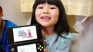 3DS スーパーマリオメーカー 自作コース４つ紹介 自動演奏きらきらぼし ぷくちゃんとぷにちゃんのいえ