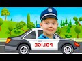Синий трактор Песенки для детей Машинки Полицейский