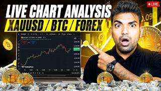 Live Chart Analysis Today | XAUUSD, Crypto & Forex Live Trading