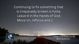 Be Calm And Let God Fix Your Problem.