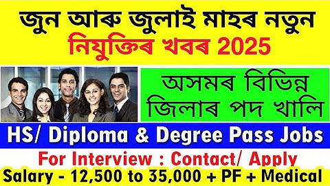 Assam Private Job 2025 | Private Job Assam 2025 | Assam Job News Today| All Assam Private Job News