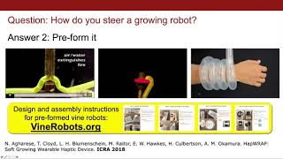 Allison Okamura - Human Interface for Teleoperated Object Manipulation with a Soft Growing Robot