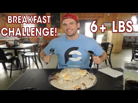 Giant Breakfast Eating Challenge Covered in Gravy!