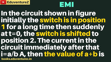 In the circuit shown in figure initially the switch is in position 1 for a long time then suddenly a