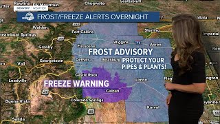 Frost Advisory for Denver metro overnight; breezy Wednesday