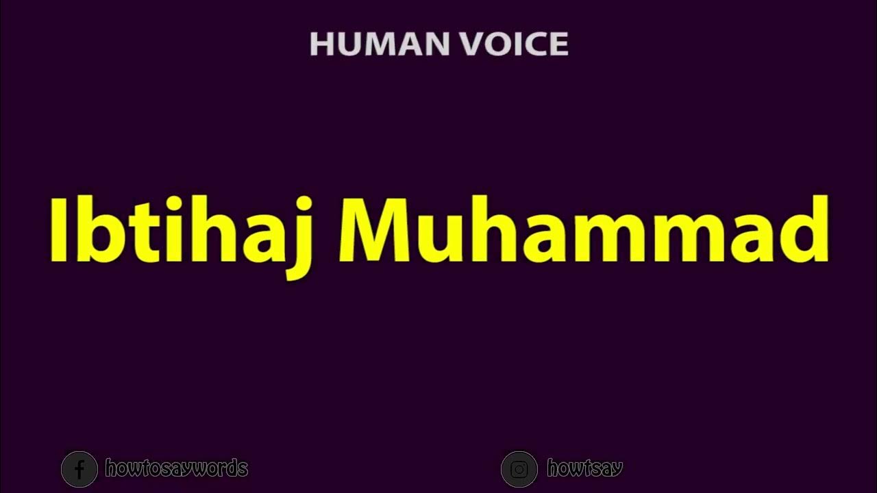 How To Pronounce Ibtihaj Muhammad YouTube