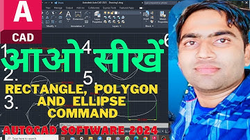 Rectangle, Polygon and Ellipse Command in AutoCAD #cad #autocad #youtube