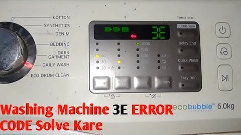 Samsung washing machine 3E Error Code not spin work| How to Fix washing machine 3E error code solve