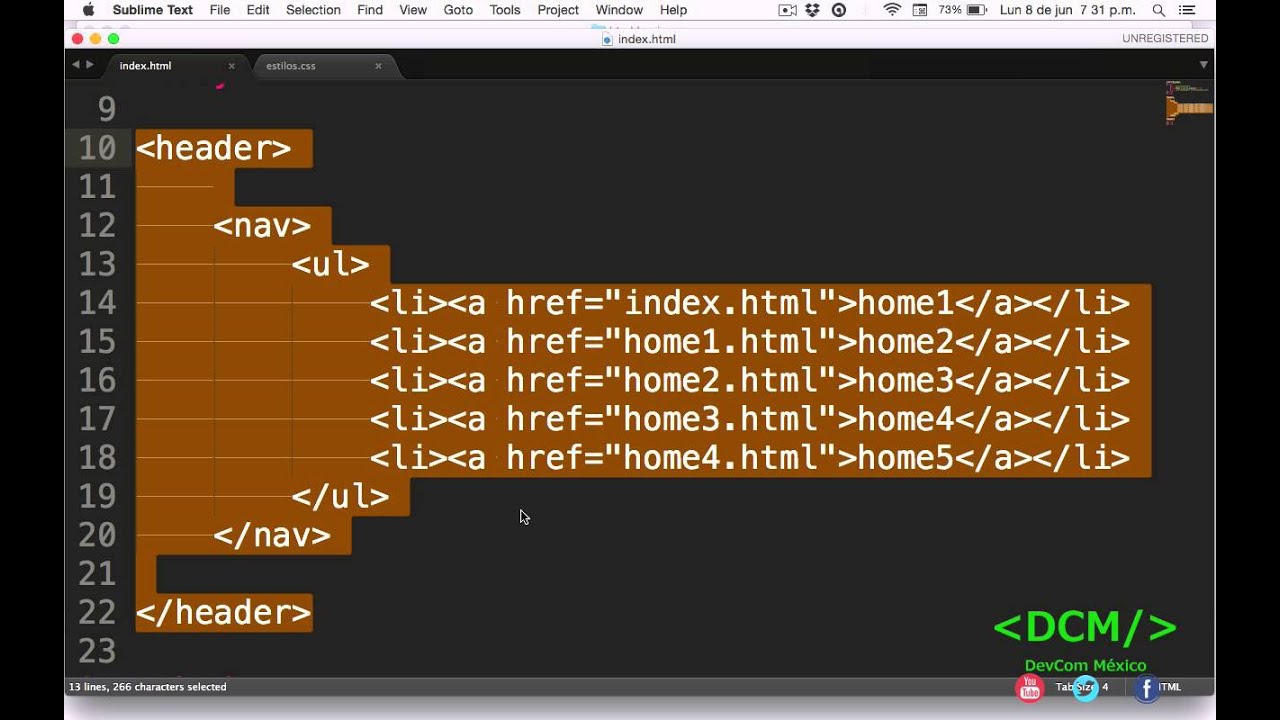 3 HTML(MENU) - YouTube