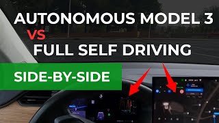 Tesla Self-Driving Model 3 vs Normal Autopilot Full Self Driving Capabilities
