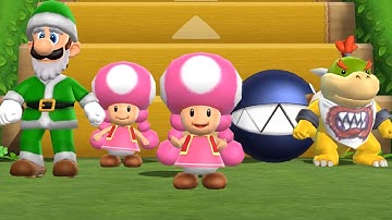 Mario Party 9 Step it Up Enemy Battle Luigi vs Toadette vs Chain Chomp vs Bowser Jr.