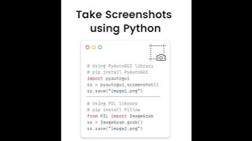 Take Screenshots using Python #pythonprogramming #python #artificialintelligence