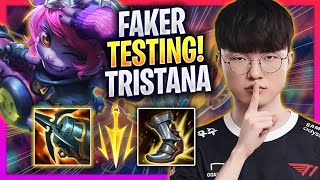 FAKER TESTING TRISTANA IN KOREA SOLOQ! - T1 Faker Plays Tristana MID vs Aurelion Sol! | Season 2024