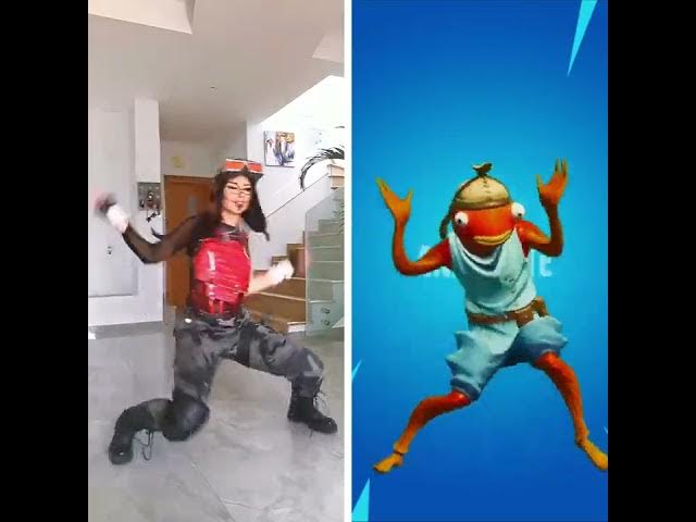 I did orange justice 😱 #fortnite dance moves in real life #shorts emote