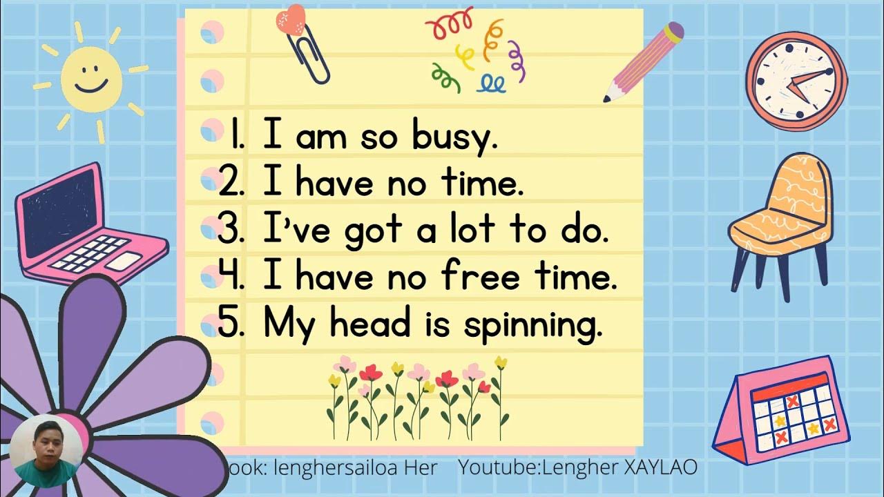 1 i am busy. I am busy.